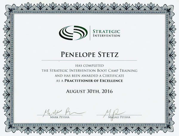 Strategic Intervention certification